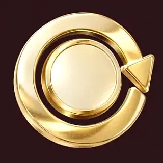 Gold circular arrow — Vincispin